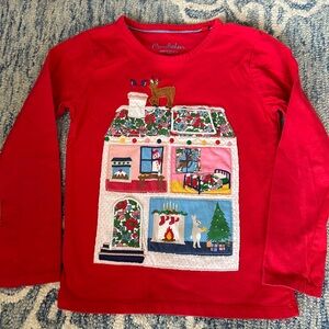 Mini Boden Christmas flap house girls size 7-8